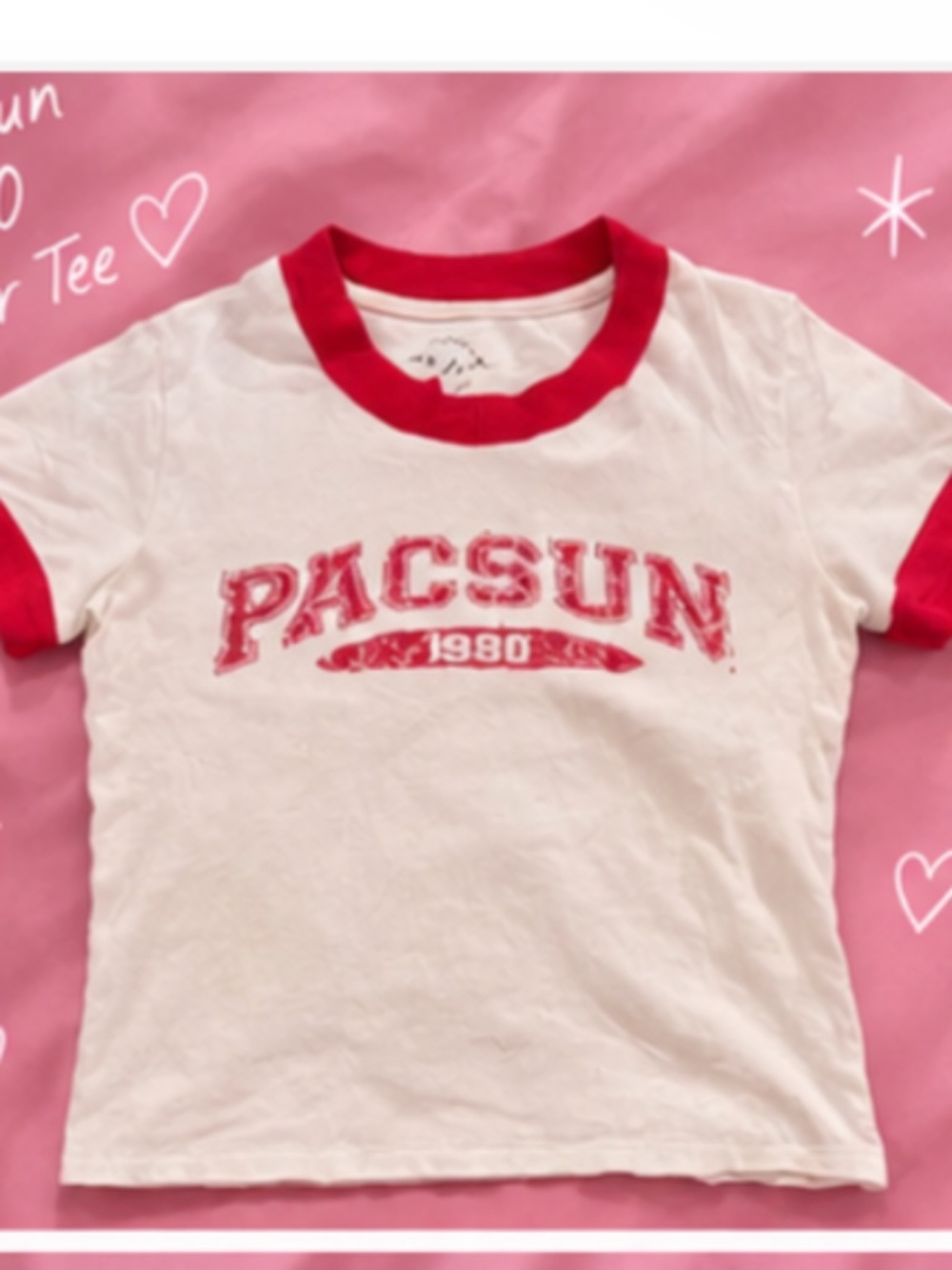 Vintage Y2K PacSun 1980 Ringer Baby Tee